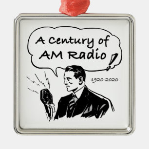 A Century of AM Radio Broadcasting Metal Tree Decoration
