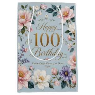 A Century of Blooming Grace Medium Gift Bag