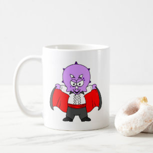 A Ceratops Dinosaur Dressed Up As Count Dracula. Coffee Mug
