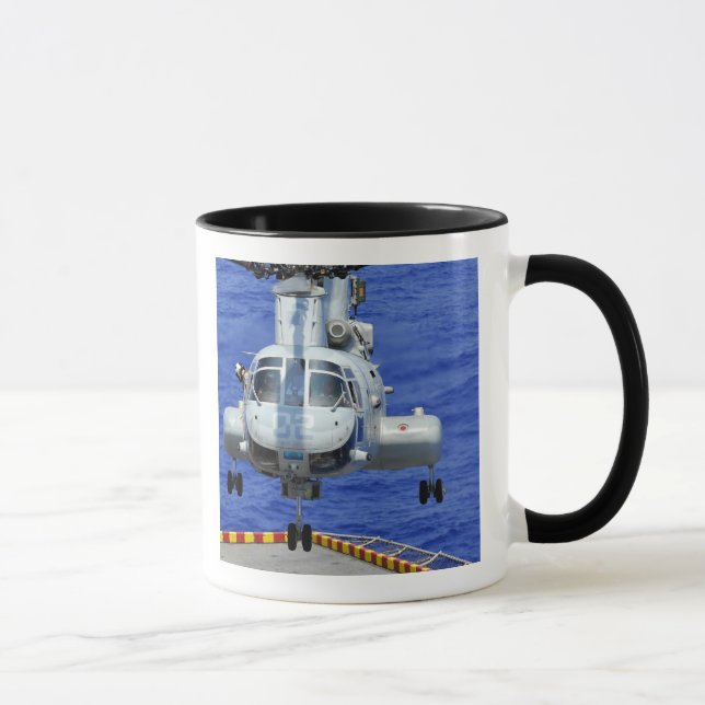 A CH-46E Sea Knight helicopter Mug (Right)