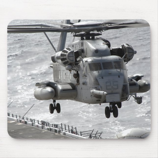 A CH-53E Super Stallion helicopter Mouse Pad (Front)