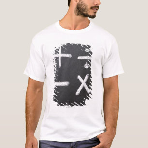 A chalkboard with mathematic symbols on it T-Shirt