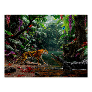 “A Chance Encounter” – Colourful Wildlife Portrait Poster