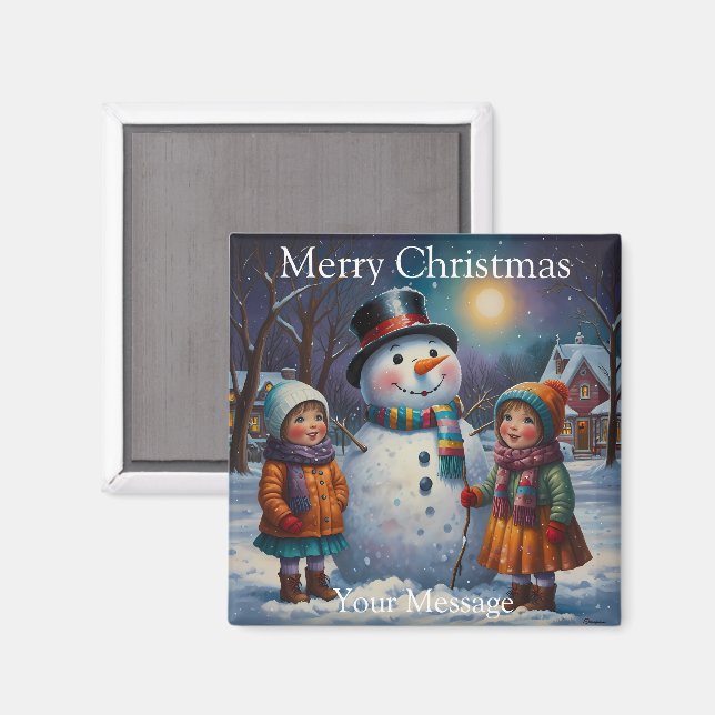 A charming Christmas themed Fridge Magnet (Front/Back)