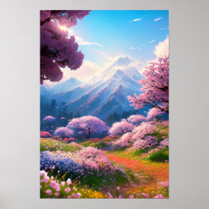 A Charming Valley of Blossoms Poster