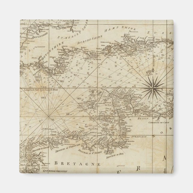A chart of the British Channel Magnet (Front)