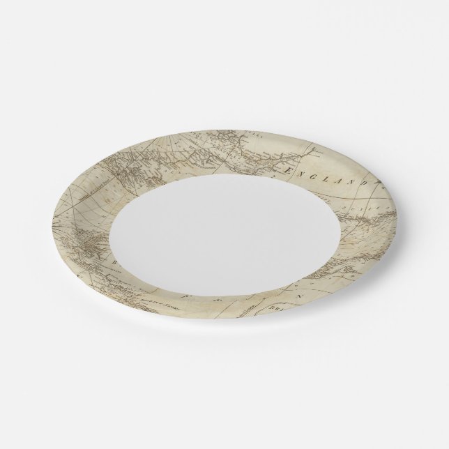 A chart of the British Channel Paper Plate (Angled)