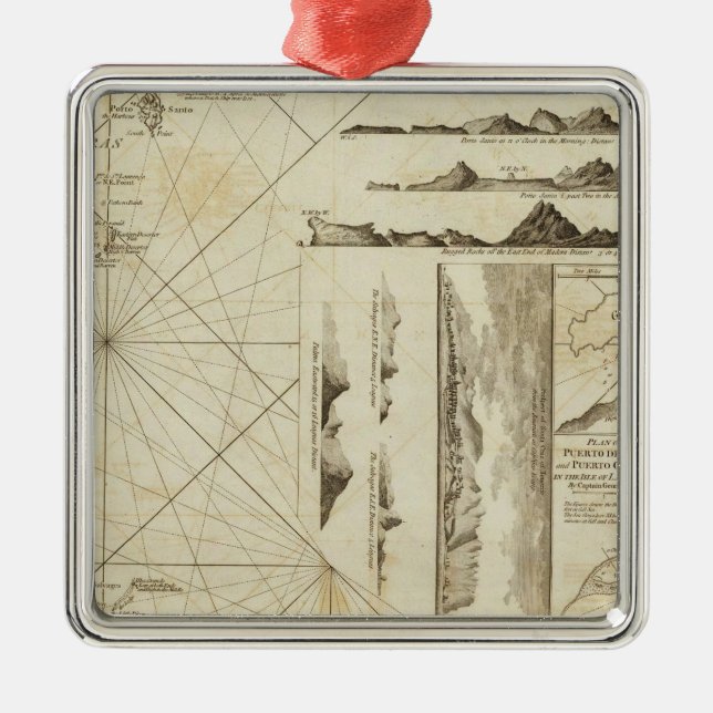 A chart of the Maderas and Canary Islands Metal Tree Decoration (Front)