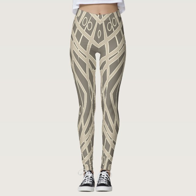 A chavron seamless "Ratti_Creative_Arts" Leggings (Front)