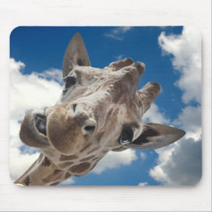 A cheeky Giraffe with attitude Mouse Pad