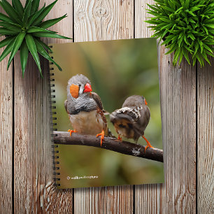 A Cheeky Pair of Zebra Finches Spiral Notebook