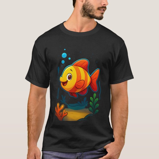 A cheerful fish cartoon T-Shirt (Front)