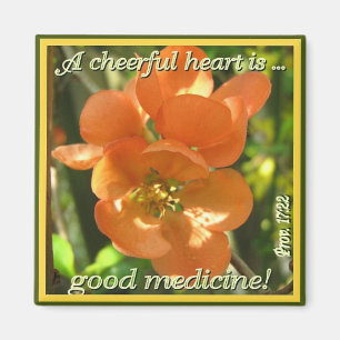 A cheerful heart...! magnet