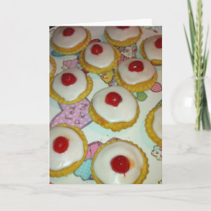 A Cherry Bakewell Tart Card
