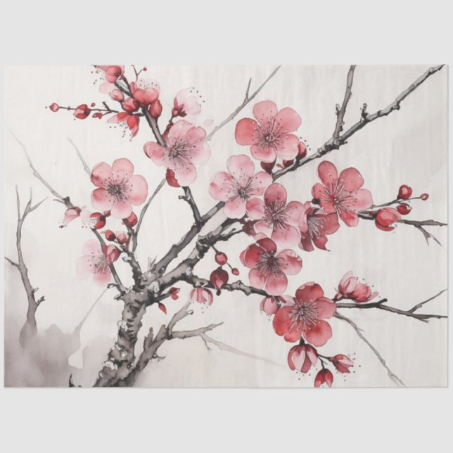 A Cherry Blossom Design Series 11 Tissue Paper (Front)