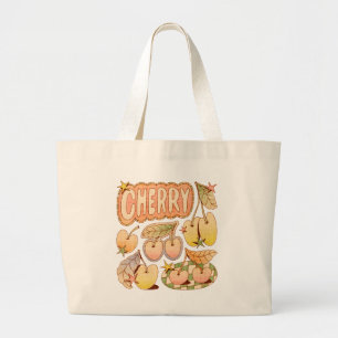 A Cherry / Cherry Illustrations Large Tote Bag
