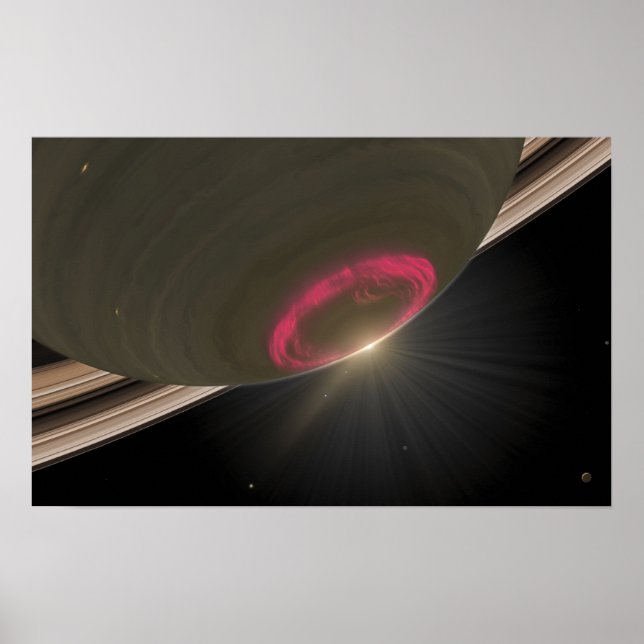 A cherry-red aurora poster (Front)