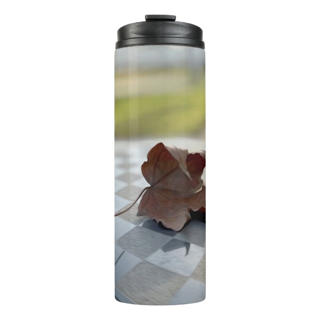A chess lesson thermal tumbler (Front)