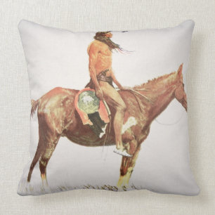 A Cheyenne Brave, 1901 (colour litho) Cushion