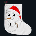 a chibi snowman  large christmas stocking<br><div class="desc">A little snowman chibi.</div>