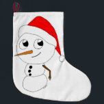 a chibi snowman  large christmas stocking<br><div class="desc">A little snowman chibi.</div>