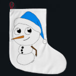a chibi snowman   large christmas stocking<br><div class="desc">A chibi snowman</div>