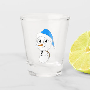 a chibi snowman   shot glass