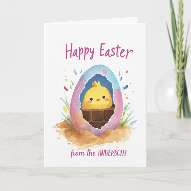 A chick has hatched holiday card (Front)