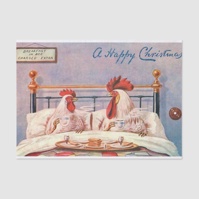 A Chicken Christmas Tissue Paper (Front)