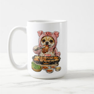 A Chihuahua who loves yakiniku (Japanese BBQ) Coffee Mug