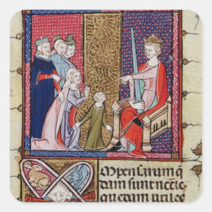 A Child and her Mother Appearing Square Sticker