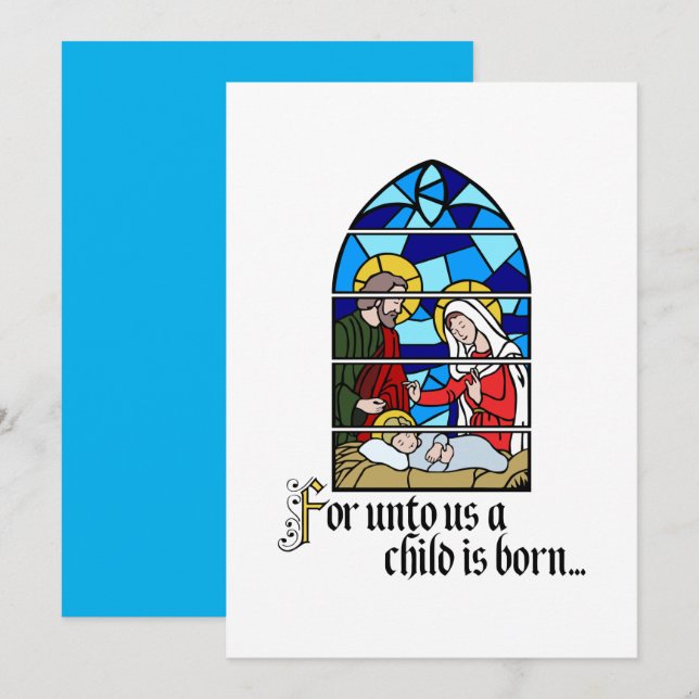A Child is born Holiday Card (Front/Back)