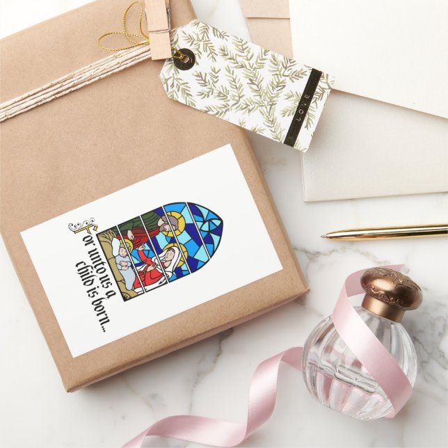 A Child is born Rectangular Sticker (Gifting)
