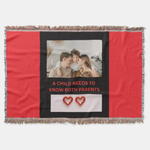 A CHILD NEEDS TO KNOW BOTH PARENTS THROW BLANKET