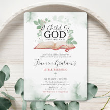 A Child Of God Baby Shower Invitation