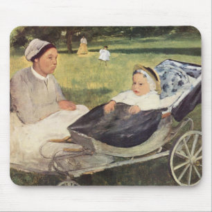 A Child With Governess - Edgar Degas - c1870 Mouse Pad