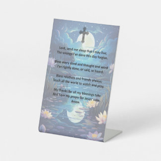 A Child's Bedtime Prayer on a Pedestal Sign
