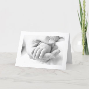 A child's hand card