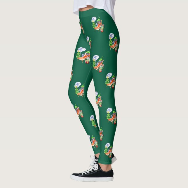 A chilli Christmas at the beach Leggings (Left)