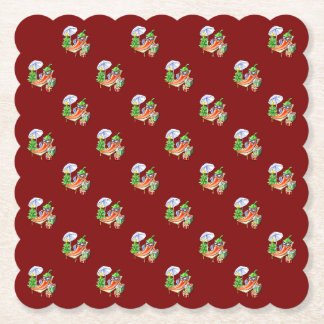 A chilli Christmas at the beach Paper Coaster