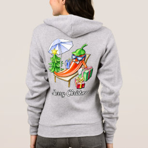 A Chilli Merry Christmas under Sunshade and Tree Hoodie