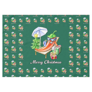 A Chilli Merry Christmas under Sunshade and Tree Tablecloth