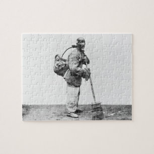 A Chinese day labourer, c.1870 (b/w photo) Jigsaw Puzzle
