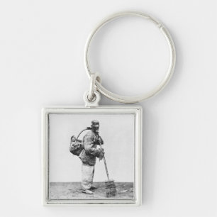 A Chinese day labourer, c.1870 (b/w photo) Key Ring