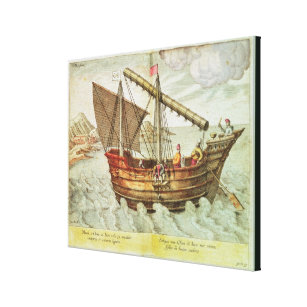 A Chinese Junk Canvas Print