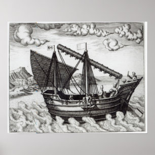 A Chinese Junk Poster