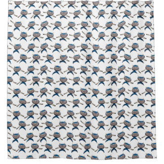 A choir of carpet whales singing shower curtain