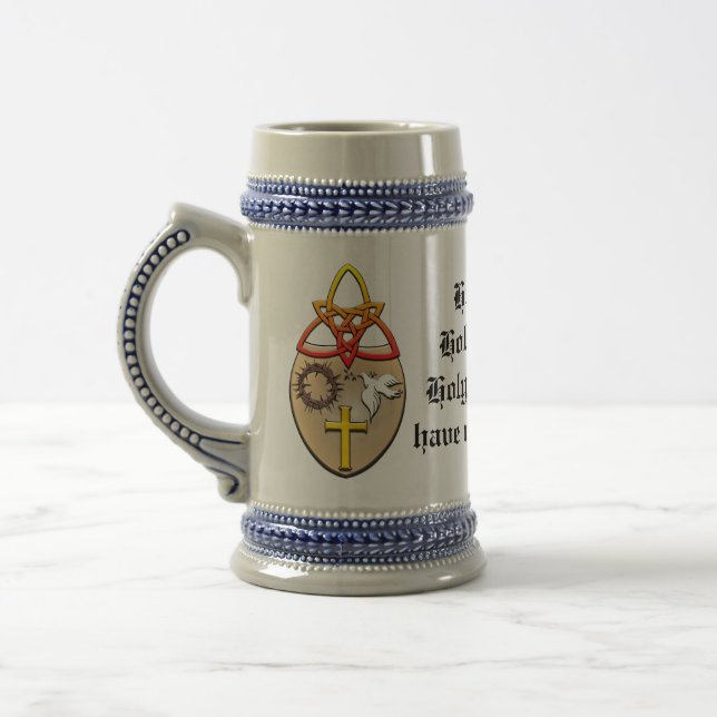 A Christian coat of arms Beer Stein (Left)