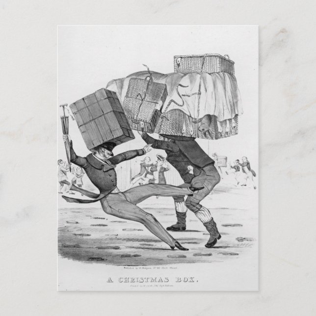 A Christmas Box, 1836 Holiday Postcard (Front)