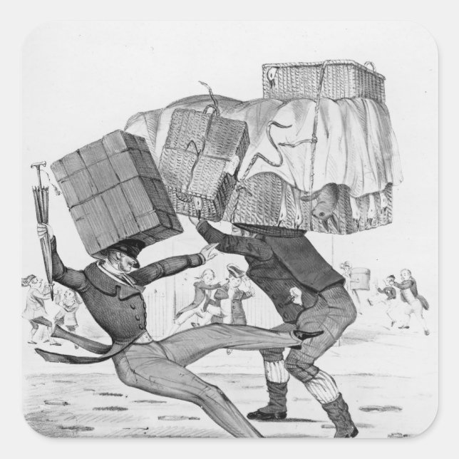 A Christmas Box, 1836 Square Sticker (Front)